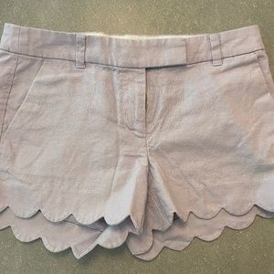 J Crew Scalloped Shorts Size 4 - Lilac